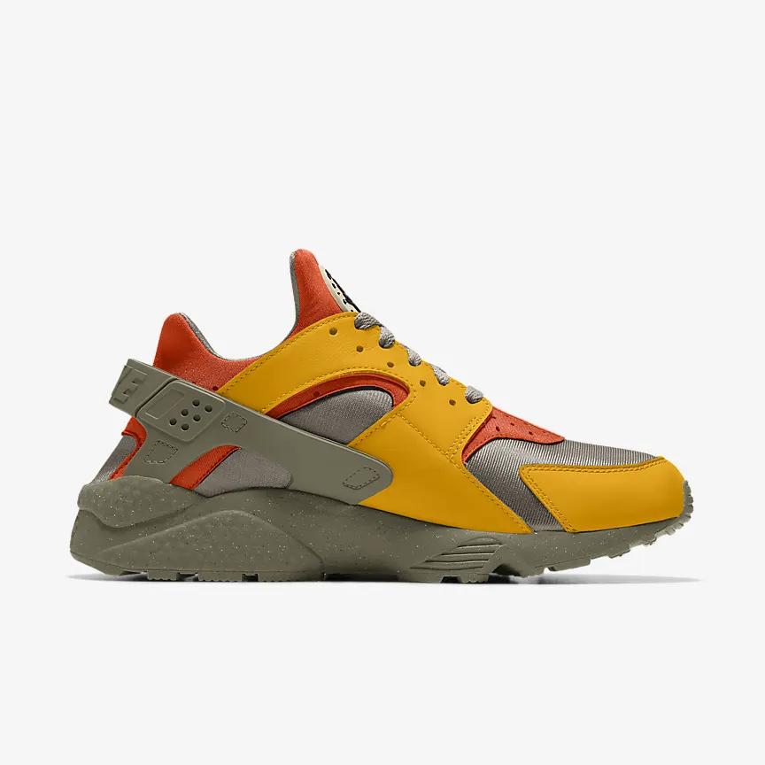 Giày Nike Air Huarache By You Nữ Xám Vàng 